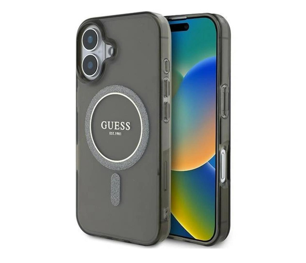Guess IML Glitter Circle do iPhone 16 czarny - 1279120 - zdjęcie